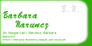 barbara maruncz business card